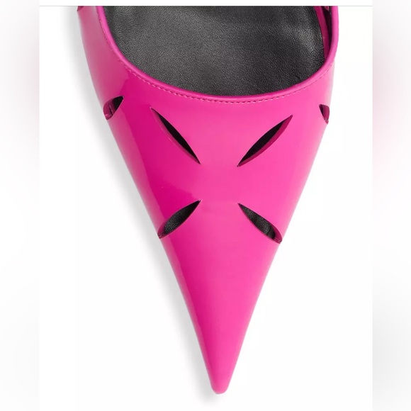 VERSACE Slash Pinpoint Patent Leather Pumps - Picture 6 of 13